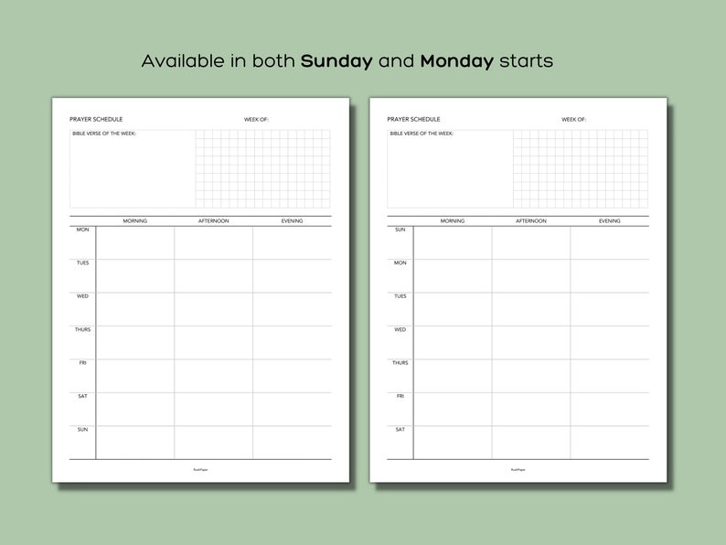 Weekly Prayer Schedule Printable Prayer Log Prayer Request Organizer