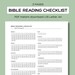 Bible Reading Checklist Printable, Bible Reading Tracker, Bible Reading ...
