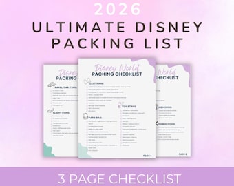 WDW Packing Checklist | Printable Disney Vacation Packing List