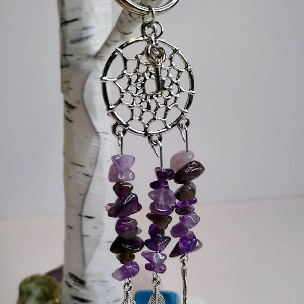 Amethyst Dream Catcher Keyring