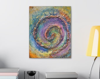 Spiraal acryl print kunst aan de muur, visionaire decor, spiraal muur decor, spiraal thema kunst aan de muur, metafysische kunst, kosmische kunst, meditatie kunst