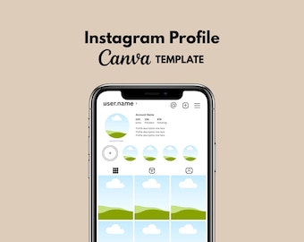 Instagram Profile Mockup Template | Editable Canva Template for Social Media Branding & Portfolio Display