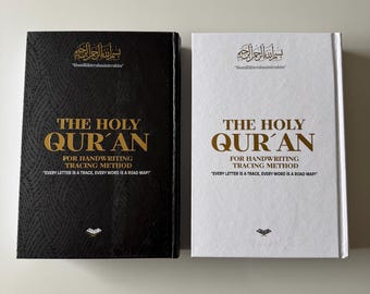 Tracing Quran, Learning Arabic Writing, Black or White Cover, Ramadan and Eid Gift