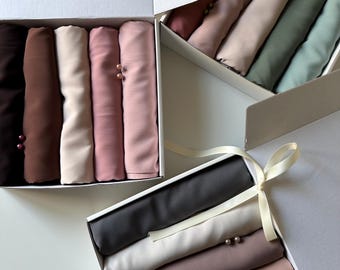 Medina Silk Hijab Shawl, Elegant Islamic Scarf, Muslim Gift for Eid, Ramadan and Birthday