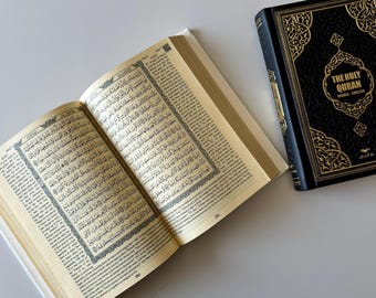 Arabic-English Quran, Gold Hardcover, Complete Translation, Ramadan and Eid Gift