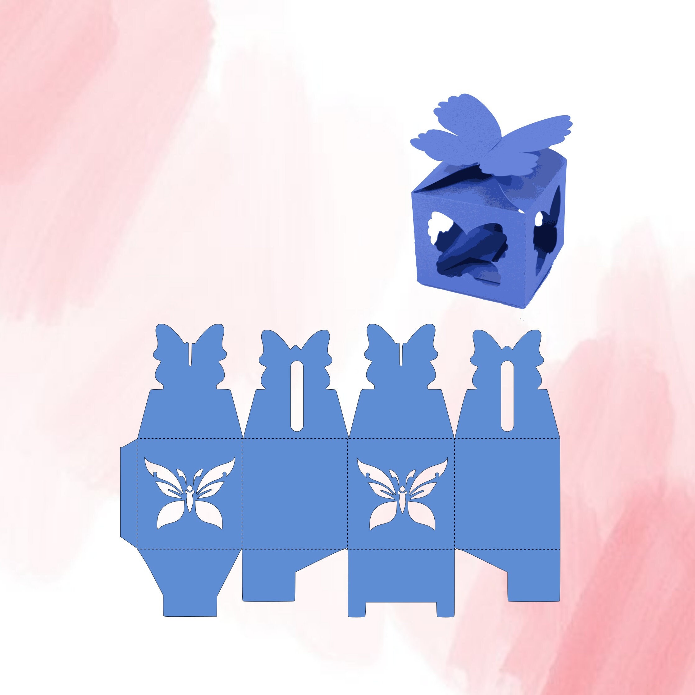 Butterfly Box Svg Butterfly Favor Box Candy Box Svg Favor Etsy