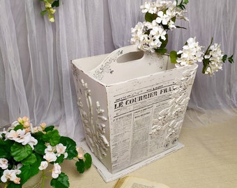 Beau porte-revues shabby chic