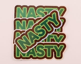 Holographic Nasty Meme Sticker Set - 5 Unique Quote Decals