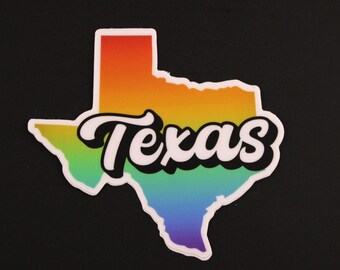 Texas Rainbow PRIDE Sticker