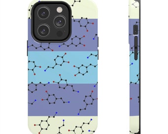 Chemistry Phone Case Dopamine Molecules for iPhone 12, 13, 14, Pro, Pro Max and more!