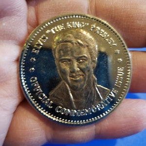 Vintage Elvis Presley Silver and Gold Commemorative Coin Double Eagle G Series