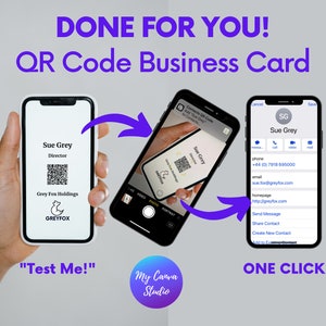 Digitaal visitekaartje met QR-code, scan en klik op uw gegevens rechtstreeks naar de contactpersonen van uw klant, geef ons uw gegevens en wij doen het voor u