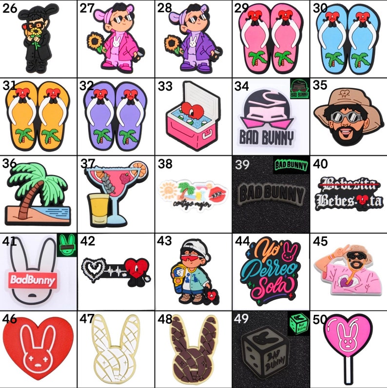 Bad Bunny Croc Charms/ Un Verano Sin Ti/ Jibbitz Etsy
