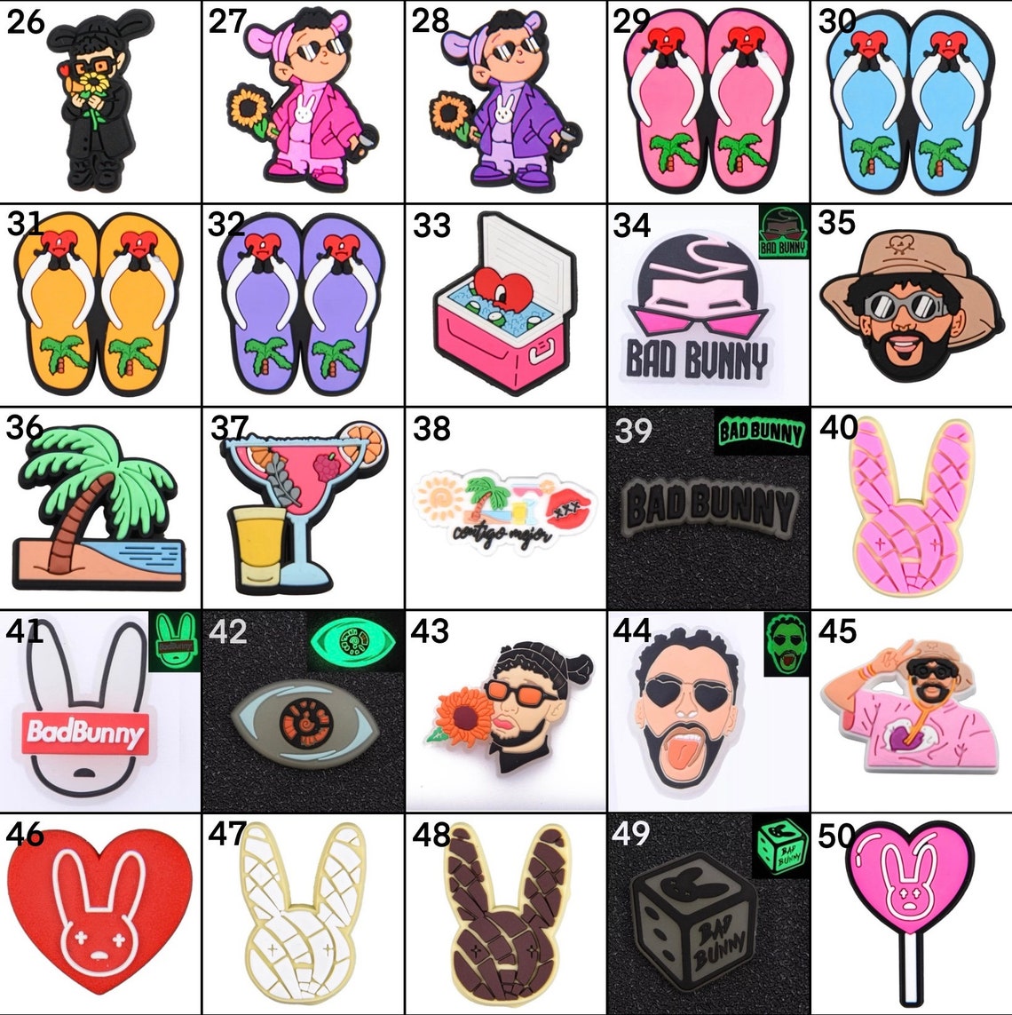 Bad Bunny Croc Charms/ Un Verano Sin Ti/ Jibbitz Etsy