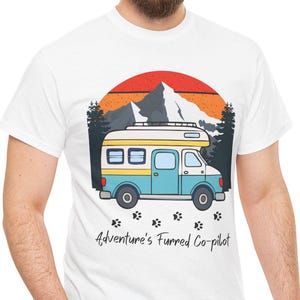 RV Camping With Cats TShirt, Adventure Cat Forest Graphic Tee, Nomad Life Clothing, RV Travel Gift, Cat Mama Shirt, Outdoor Cat mama image 1