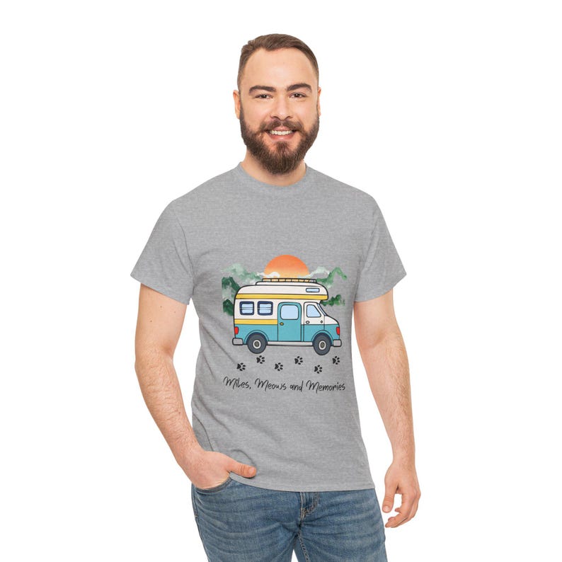 RV Memories with Cats Shirt Mama Cat shirt RV Camping With Cats T-Shirt Adventure Cat Forest Graphic Tee Nomad Life Clothing RV Travel Gift image 4