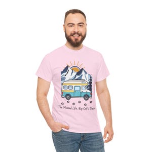 RV reizen kattenliefhebber cadeau, nomad leven door katten regels shirt, camper kamperen met katten tshirt, avontuur kattenbos grafisch T-shirt grappig nomad leven top afbeelding 12