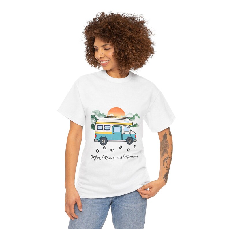 RV Memories with Cats Shirt Mama Cat shirt RV Camping With Cats T-Shirt Adventure Cat Forest Graphic Tee Nomad Life Clothing RV Travel Gift image 12