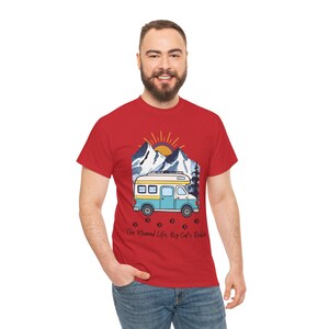 RV reizen kattenliefhebber cadeau, nomad leven door katten regels shirt, camper kamperen met katten tshirt, avontuur kattenbos grafisch T-shirt grappig nomad leven top afbeelding 13
