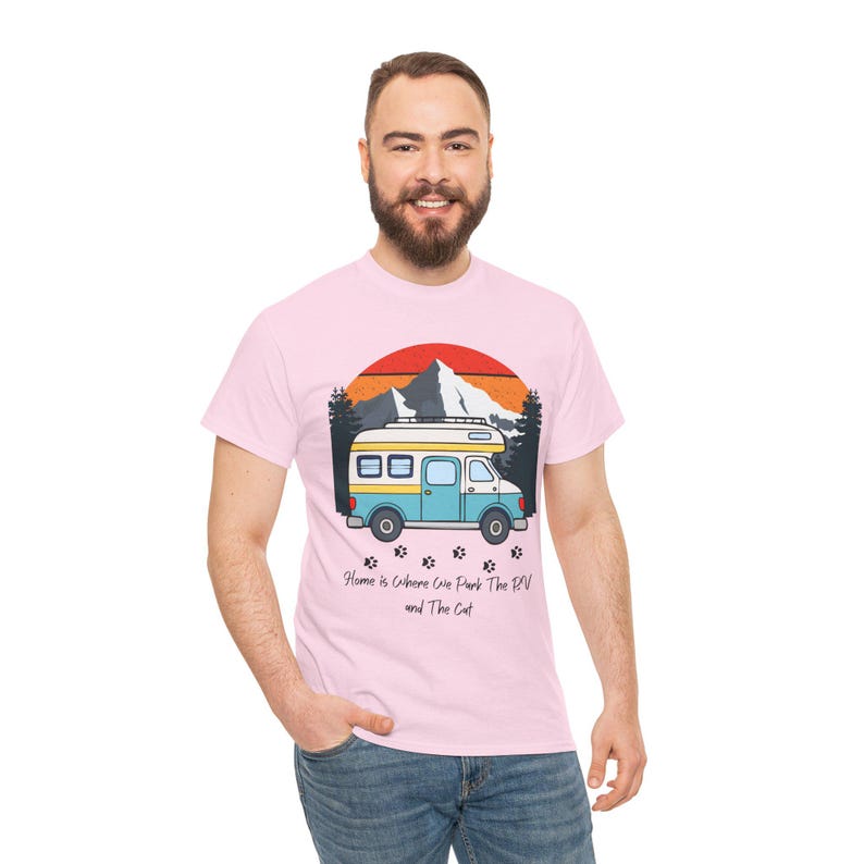 Mama Cat shirt RV Camping With Cats T-Shirt Adventure Cat Forest Graphic Tee Nomad Life Clothing RV Travel Gift, Outdoor Cat Mama Shirt image 10