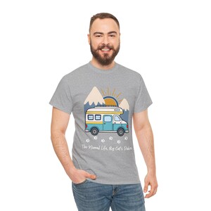 RV Travel Cat Lover Gift, Nomad Life By Cats Rules Shirt, RV Camping With Cats tshirt, Adventure Cat Forest Graphic Tee Funny Nomad Life Top image 5
