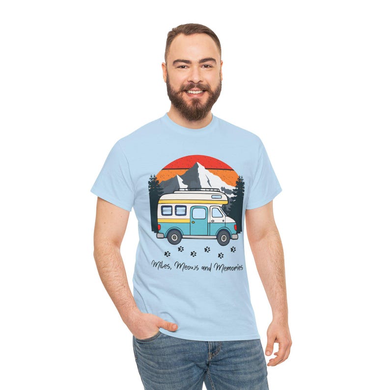 RV Memories with Cats Shirt RV Camping With Cats T-Shirt Adventure Cat Forest Graphic Tee Nomad Life Clothing RV Travel Gift, Cat Mama shirt image 8