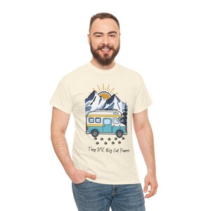 RV Camping With Cats TShirt, Adventure Cat Forest Graphic Tee, Nomad Life Clothing, RV Travel Gift image 6