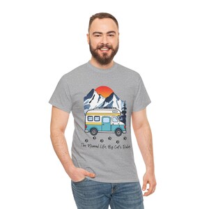 RV Travel Cat Lover Gift, Nomad Life By Cats Rules Shirt, RV Camping With Cats tshirt, Adventure Cat Forest Graphic Tee Funny Nomad Life Top image 4