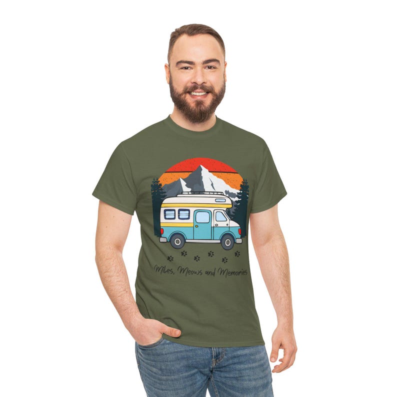 RV Memories with Cats Shirt RV Camping With Cats T-Shirt Adventure Cat Forest Graphic Tee Nomad Life Clothing RV Travel Gift, Cat Mama shirt image 7