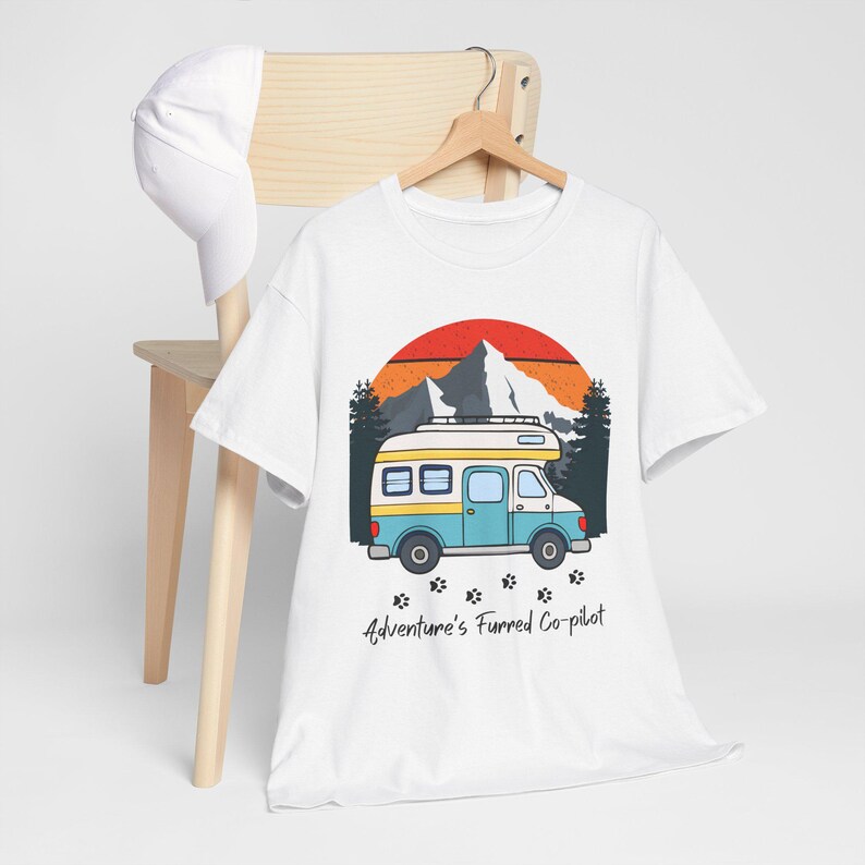 RV Camping With Cats TShirt, Adventure Cat Forest Graphic Tee, Nomad Life Clothing, RV Travel Gift, Cat Mama Shirt, Outdoor Cat mama image 2
