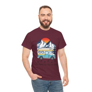 RV Travel Cat Lover Gift, Nomad Life By Cats Rules Shirt, RV Camping With Cats tshirt, Adventure Cat Forest Graphic Tee Funny Nomad Life Top image 6