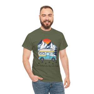 RV Travel Cat Lover Gift, Nomad Life By Cats Rules Shirt, RV Camping With Cats tshirt, Adventure Cat Forest Graphic Tee Funny Nomad Life Top image 8