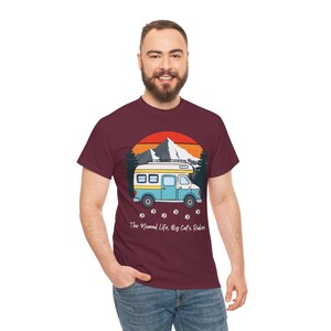 RV Travel Cat Lover Gift, Nomad Life By Cats Rules Shirt, RV Camping With Cats tshirt, Adventure Cat Forest Graphic Tee Funny Nomad Life Top image 8