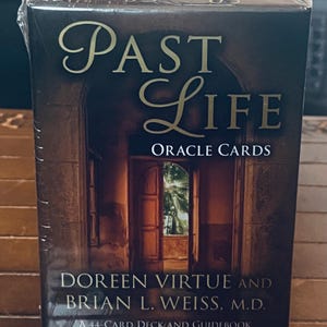 Cartas selladas del Oráculo de Vidas Pasadas (Baraja de 44 cartas y guía) de Doreen Virtue y Brian L. Weiss, M.D. (Agotado) ¡NUEVAS!