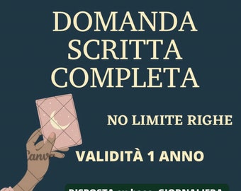 DOMANDA COMPLETA (no limite righe) validità 1 anno