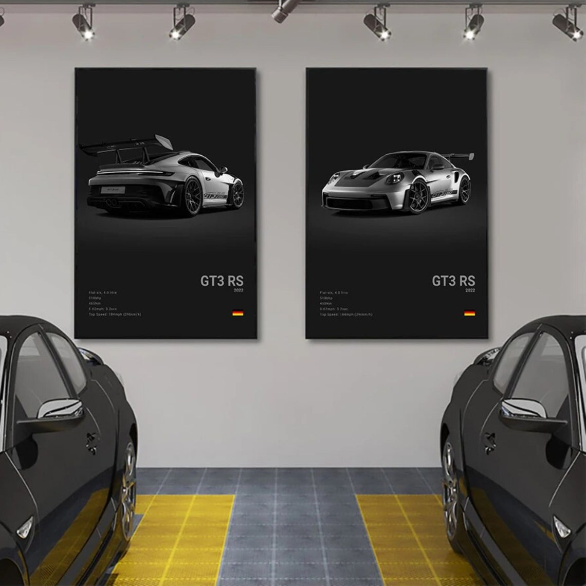 1968 Cadillac Poster – Zwart-wit Wanddecoratie