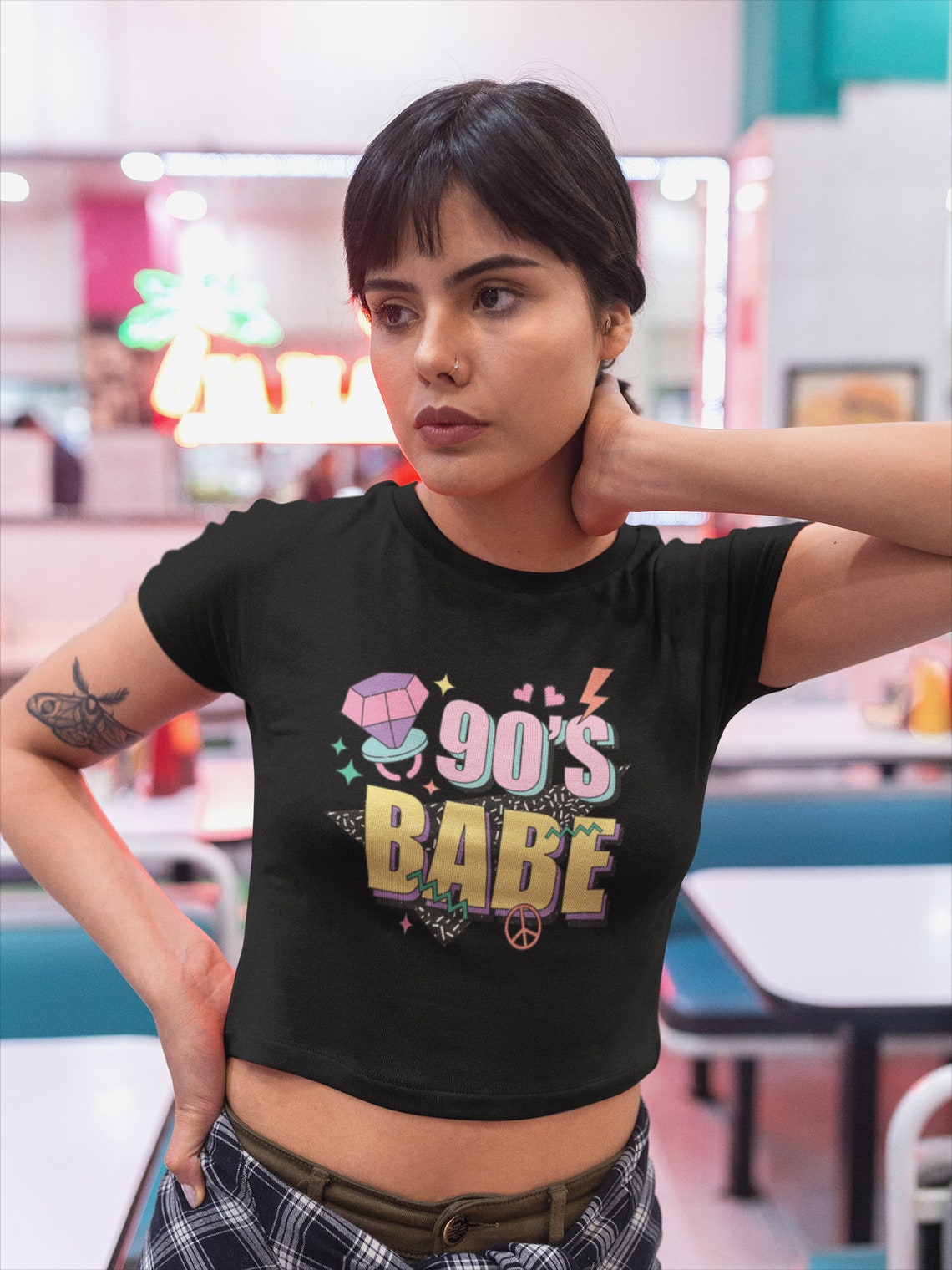 Made in 2002 Retro Sports Style Crop Top O-Neck Baby Tee Crop Top main image 1
