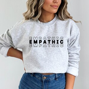 Empathic Sweatshirt: Retro Unisex Positive Vibes Crewneck