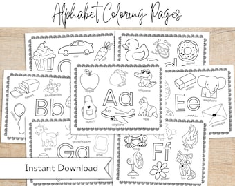 ABC Coloring Pages - Printable Alphabet Worksheets for Kids - Learn ABCs - Printable Morning Menu