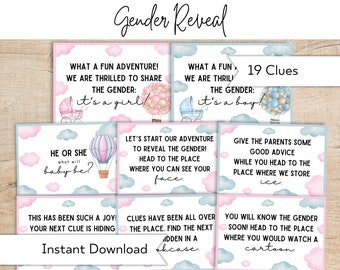 Gender Reveal Scavenger Hunt – Rhyming Clues, Boy or Girl (Printable)