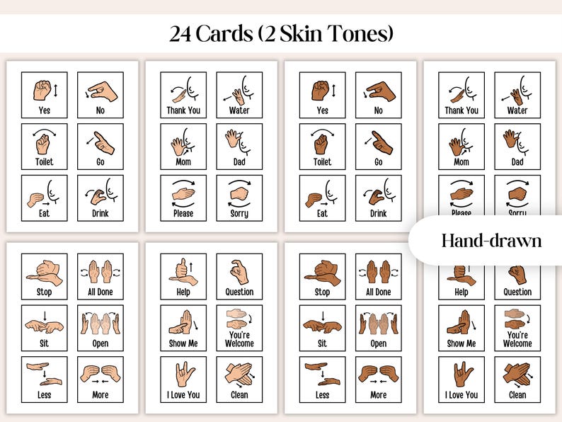 ASL Flashcards - American Sign Language Flashcards - Special Education ...