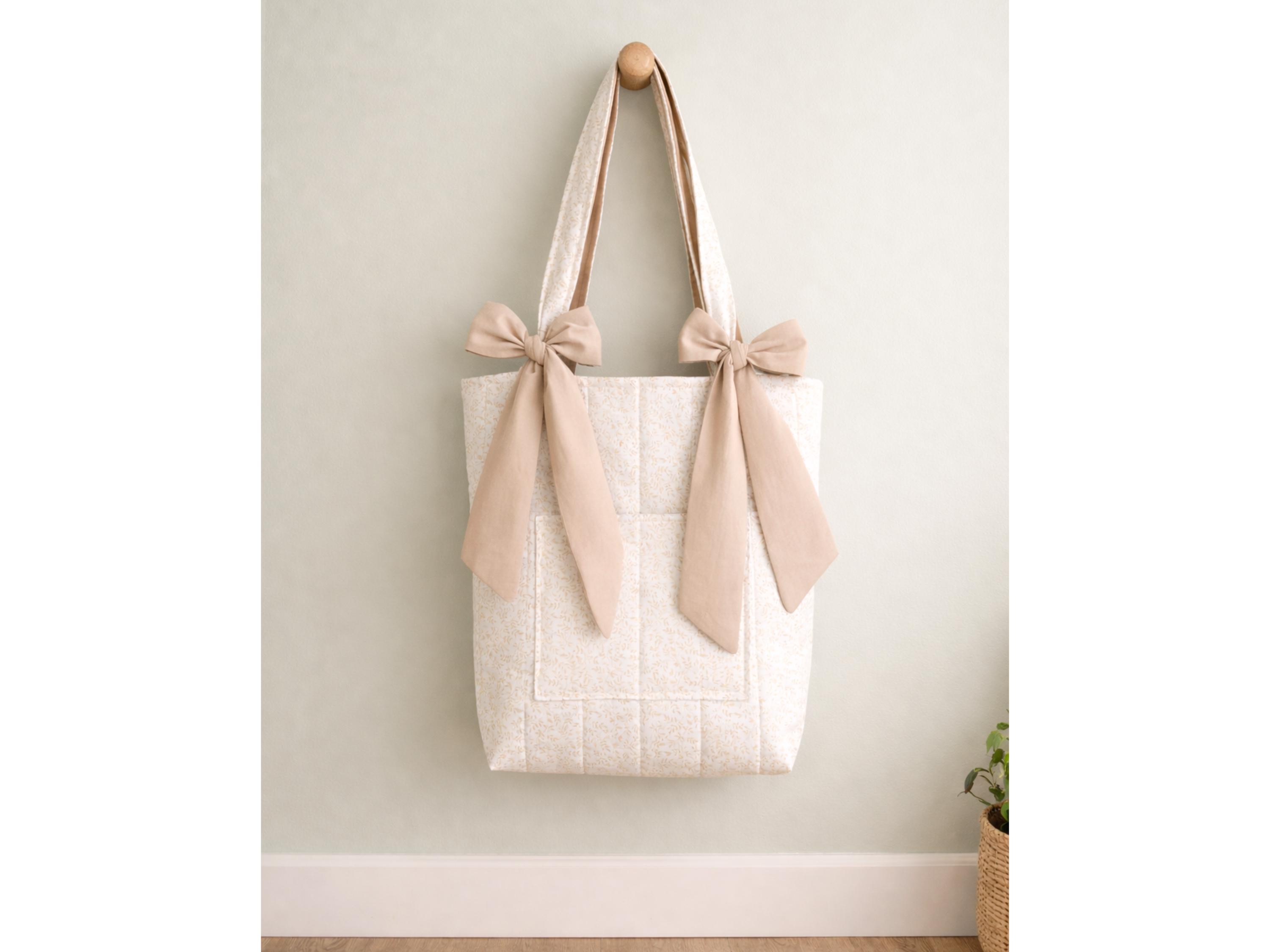 Bow Tote Bag Sewing Pattern, Beginner Friendly (PDF Download US Letter ...