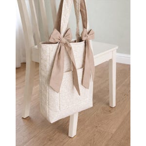 Bow Tote Bag Sewing Pattern, Beginner Friendly (PDF Download US Letter/A4) image 4