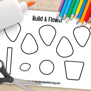 Build a Flower Craft – Spring Printable Activity for Kids (Digital Download) image 2