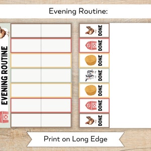 Routine Chart Printable Kids Flip Routine Chart Editable Template ...
