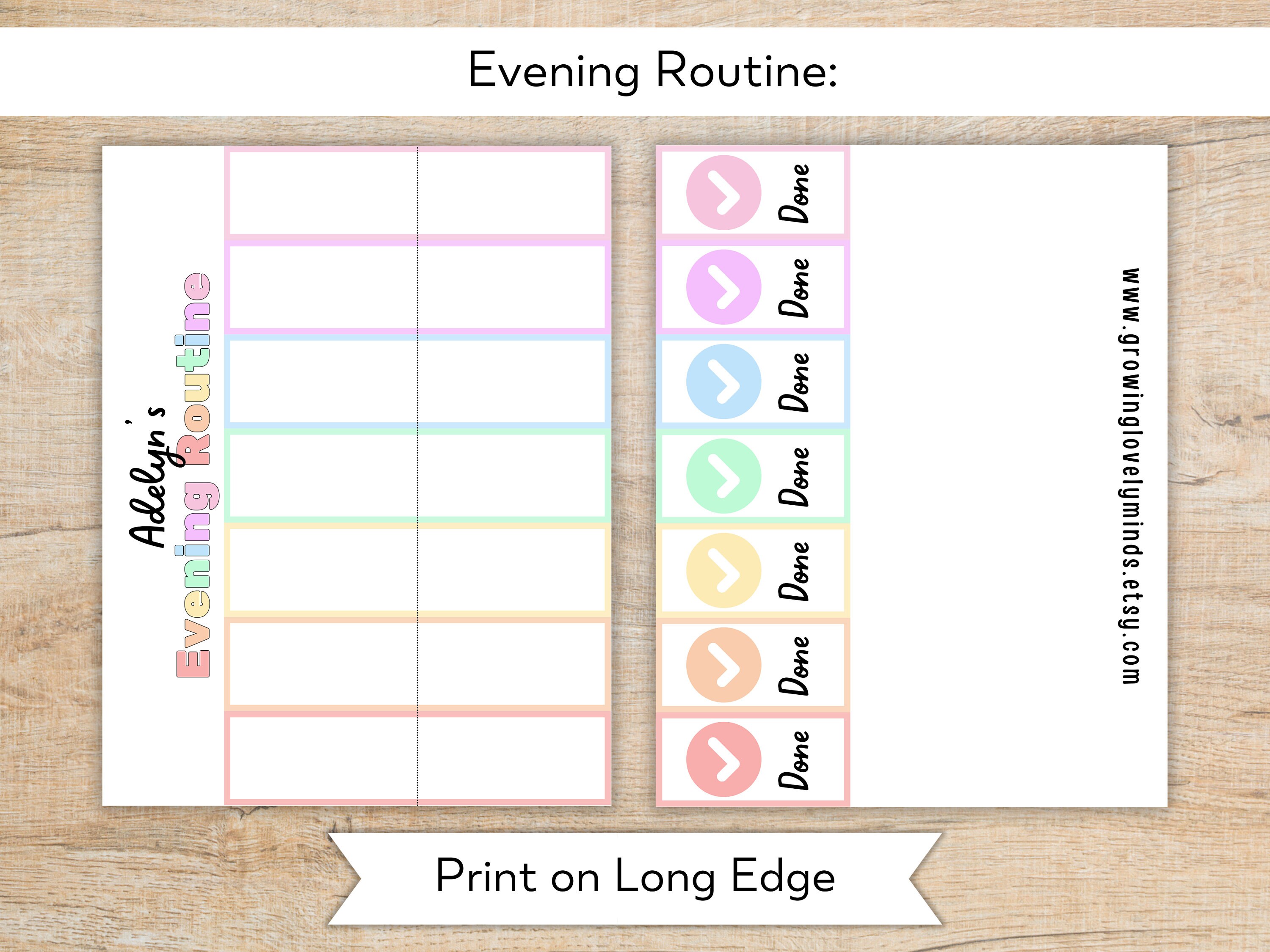 Kids Flip Routine Chart – Editable Visual Schedule (digital Download ...