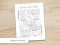 Printable Books of the Bible - Bible Bookshelf Coloring Printable - Bible Book Tracker - Bible Class Activity Printable - Bible Checklist