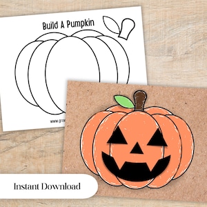 Build A Pumpkin Printable Craft – Fall Activity for Kids (PDF)