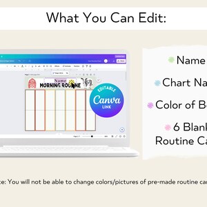 Routine Chart Printable Kids Flip Routine Chart Editable Template ...