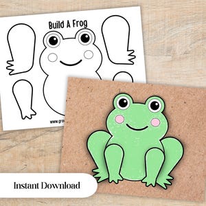 Frog Printable Craft – Build-a-Frog Kids Activity (Digital Download)